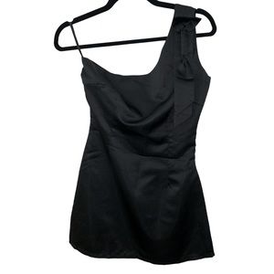 Dress One Shoulder with Accent Bow